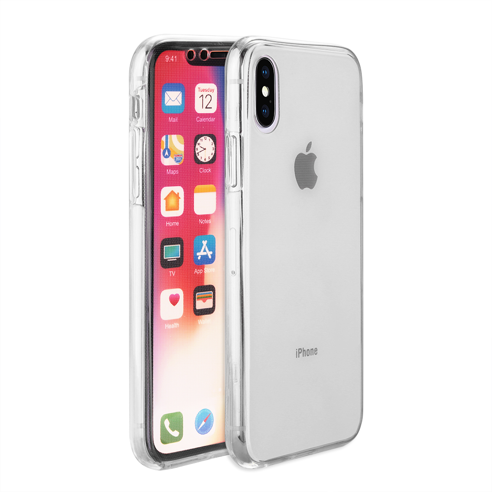 Slim Clear Soft TPU Silicone Gel Shockproof Case Back Cover Shell for iPhone X/XS - Transparent