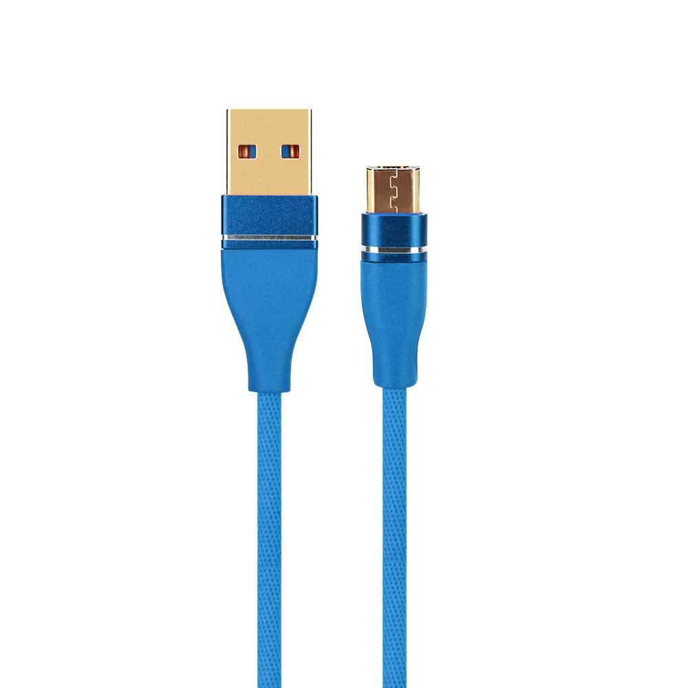 1M Luxury Micro USB Data Sync Charger Cable Lead for Android Phones - Blue