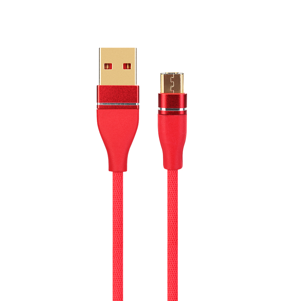1M Luxury Micro USB Data Sync Charger Cable Lead for Android Phones - Red