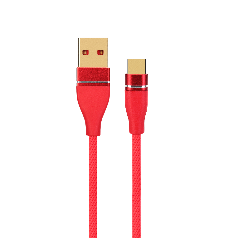 1M Type C Charger Cable USB 3.1 Ultra-Durable Data Charging Wire Cord - Red