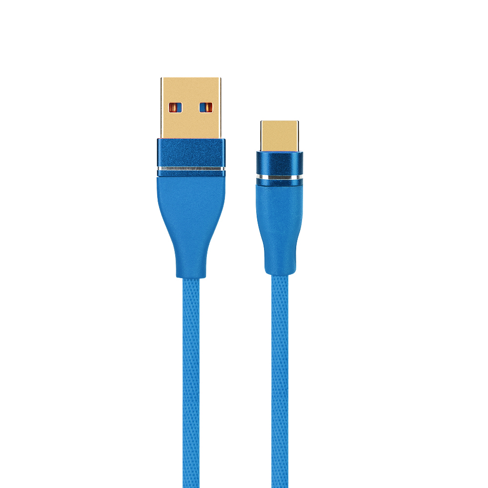 1M Type C Charger Cable USB 3.1 Ultra-Durable Data Charging Wire Cord - Blue