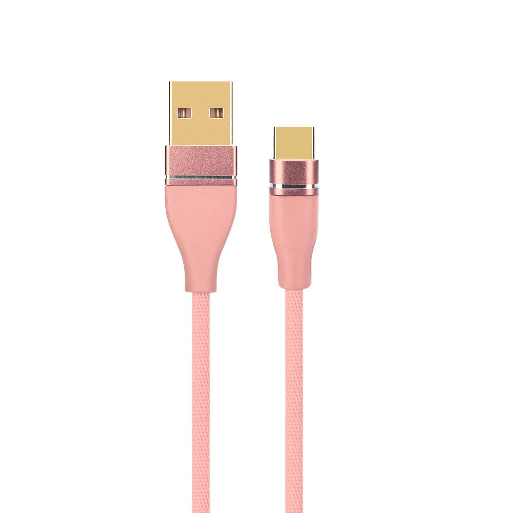 1M Type C Charger Cable USB 3.1 Ultra-Durable Data Charging Wire Cord - Pink