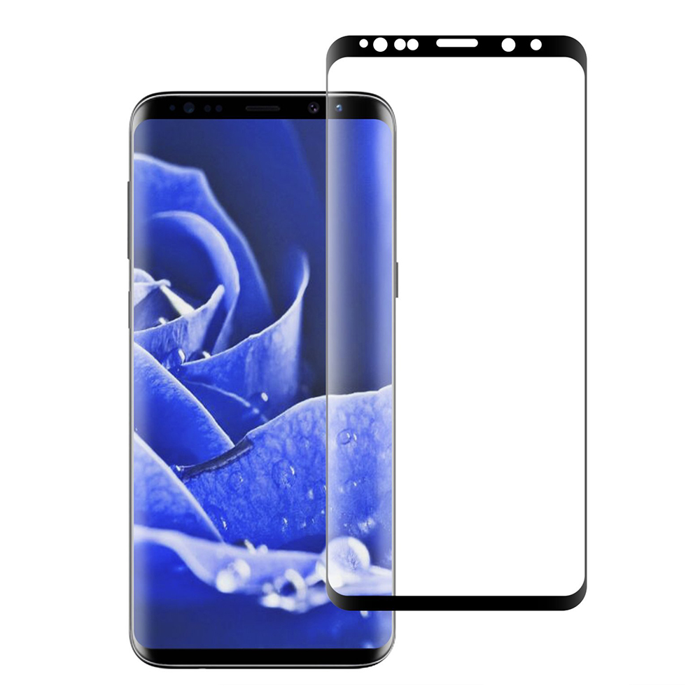 3D Full Coverage Shockproof Tempered Glass Screen Protector for Samsung Galaxy S9 - Black