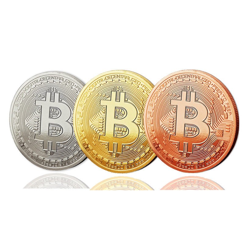 Wholesale Plated Bitcoin Coin Collectible Gift BTC Coins Physical Art ...