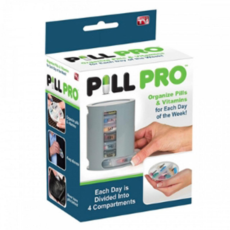 Pill Pro Box Organizer Travel Portable Pills Vintamins Divider Storage Case