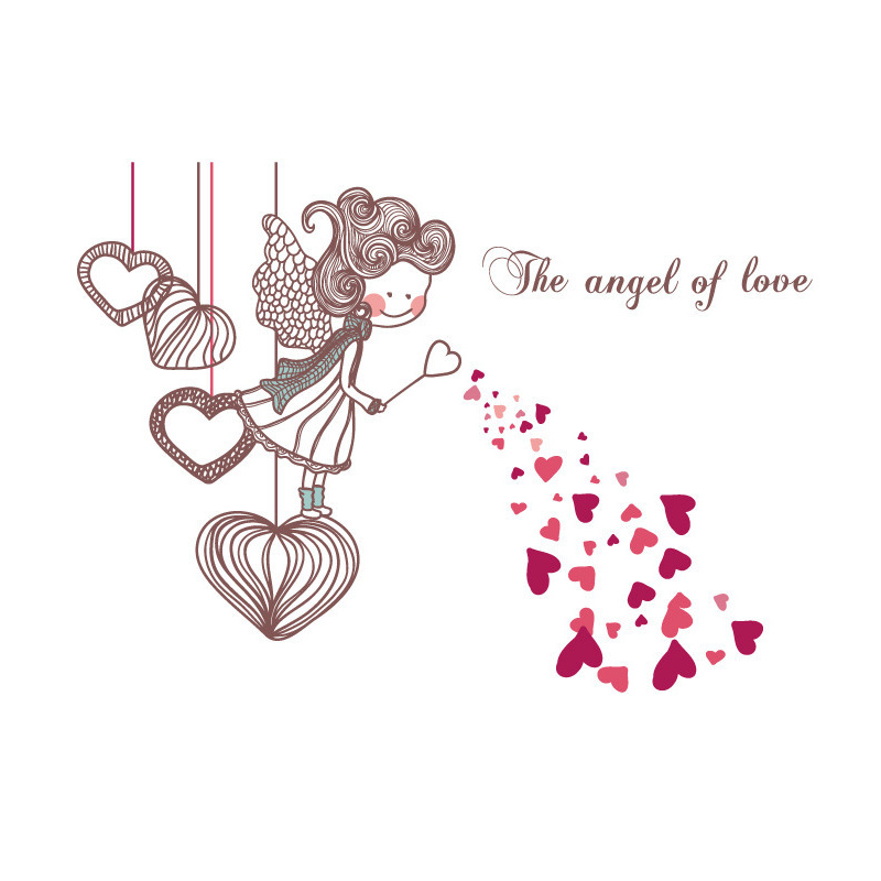 Family Love Angel Wall Sticker Decal Removable DIY Home Room Decor Art Decoration