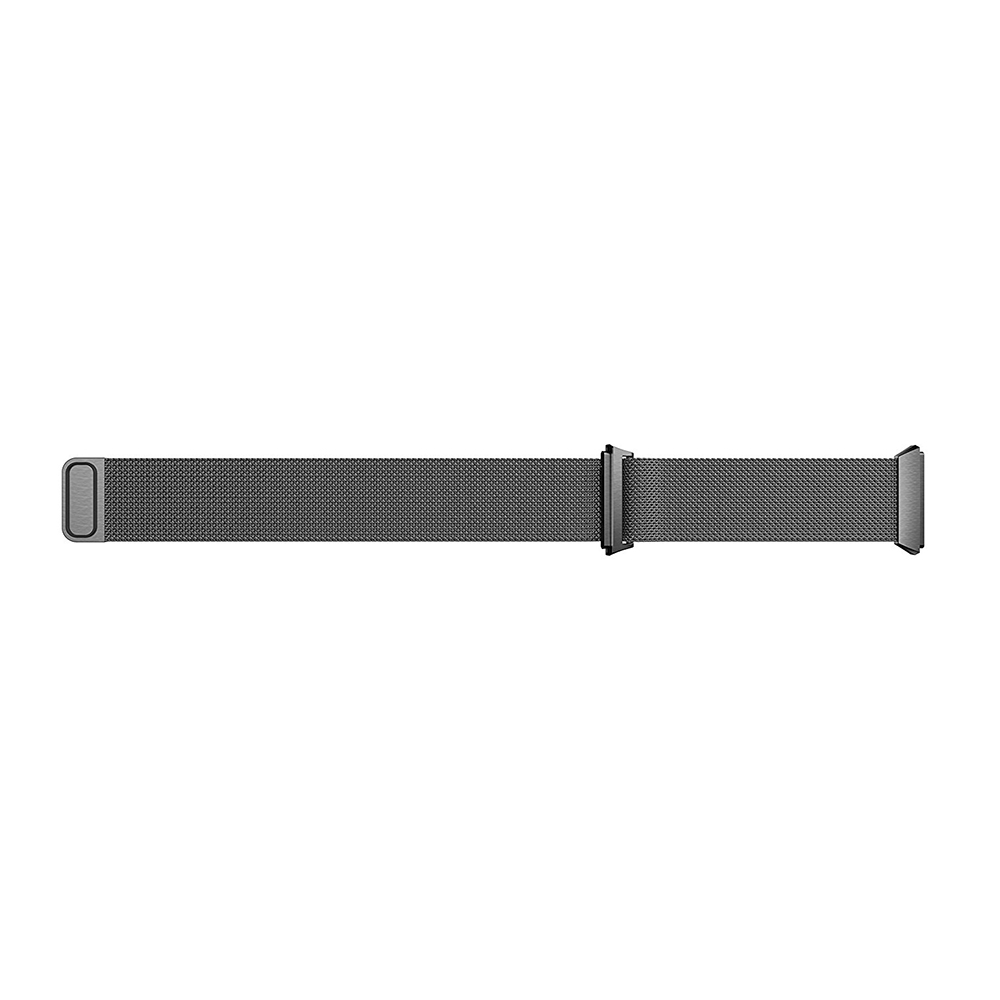 Milanese Stainless Steel Mesh Replacement Watchband Wrist Strap for Fitbit Ionic Size L - Black
