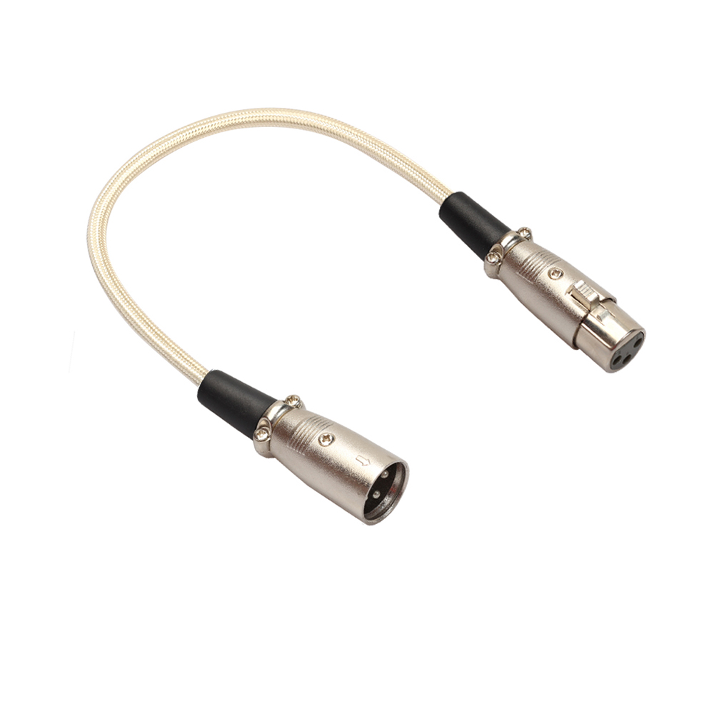 XLR 3Pin Male to Female Microphone Mic Audio Extension Cable Adapter - 0.3M