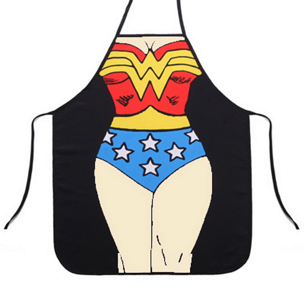 Funny Cooking Kitchen Apron Novelty Sexy Dinner Party Aprons - Wonder Woman