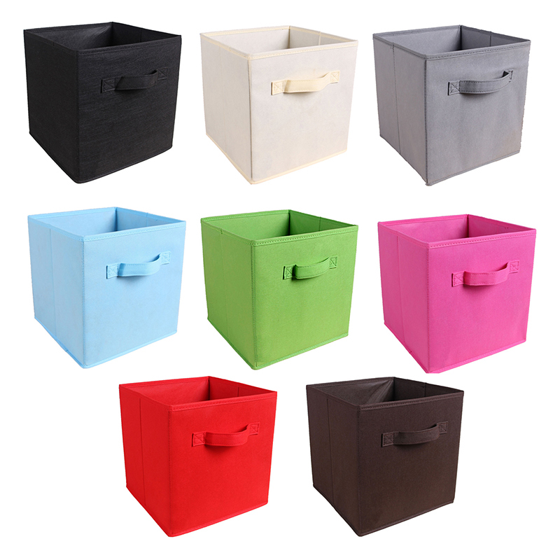 27x27CM Foldable Storage Box Collapsible Folding Home Clothes Toys Books Organizer - Green