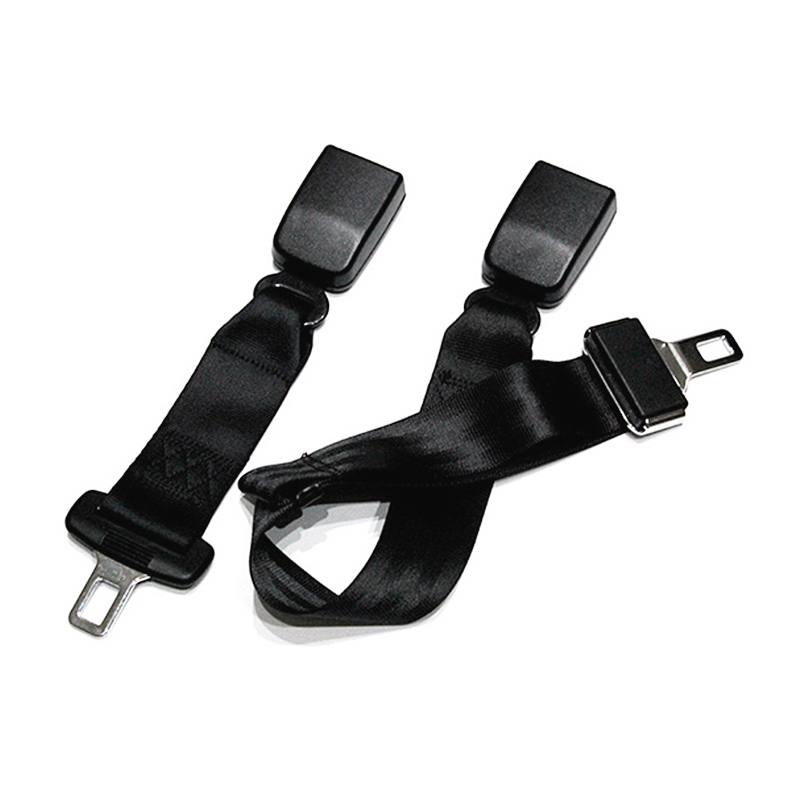 2.2CM-Wide Buckle Car Seat Belt Extender Safety Adjustable Extension Belt - Black