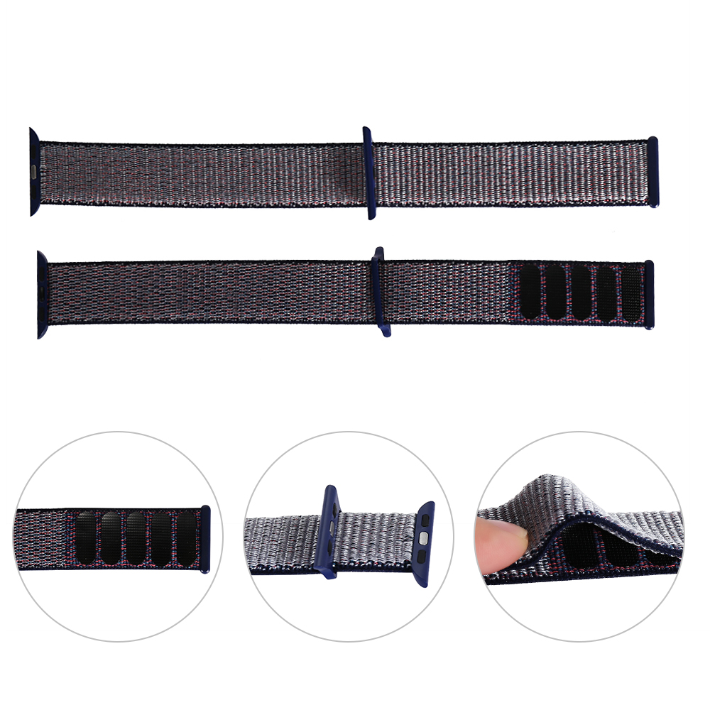 38mm Apple Watch Band Sports Loop Woven Nylon Watchband Strap for iWatch Series 3/2/1
