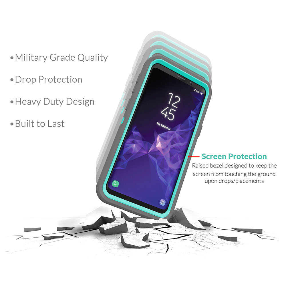 Shockproof Dirtproof Hybrid Hard Phone Cover TPU Rugged Armor Case for Samsung S9