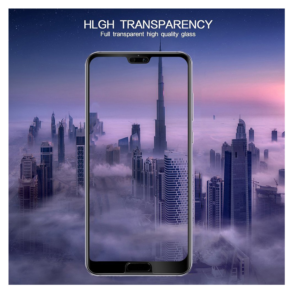 9H Anti-Scratch Tempered Glass Screen Protector for Huawei P20 - Black