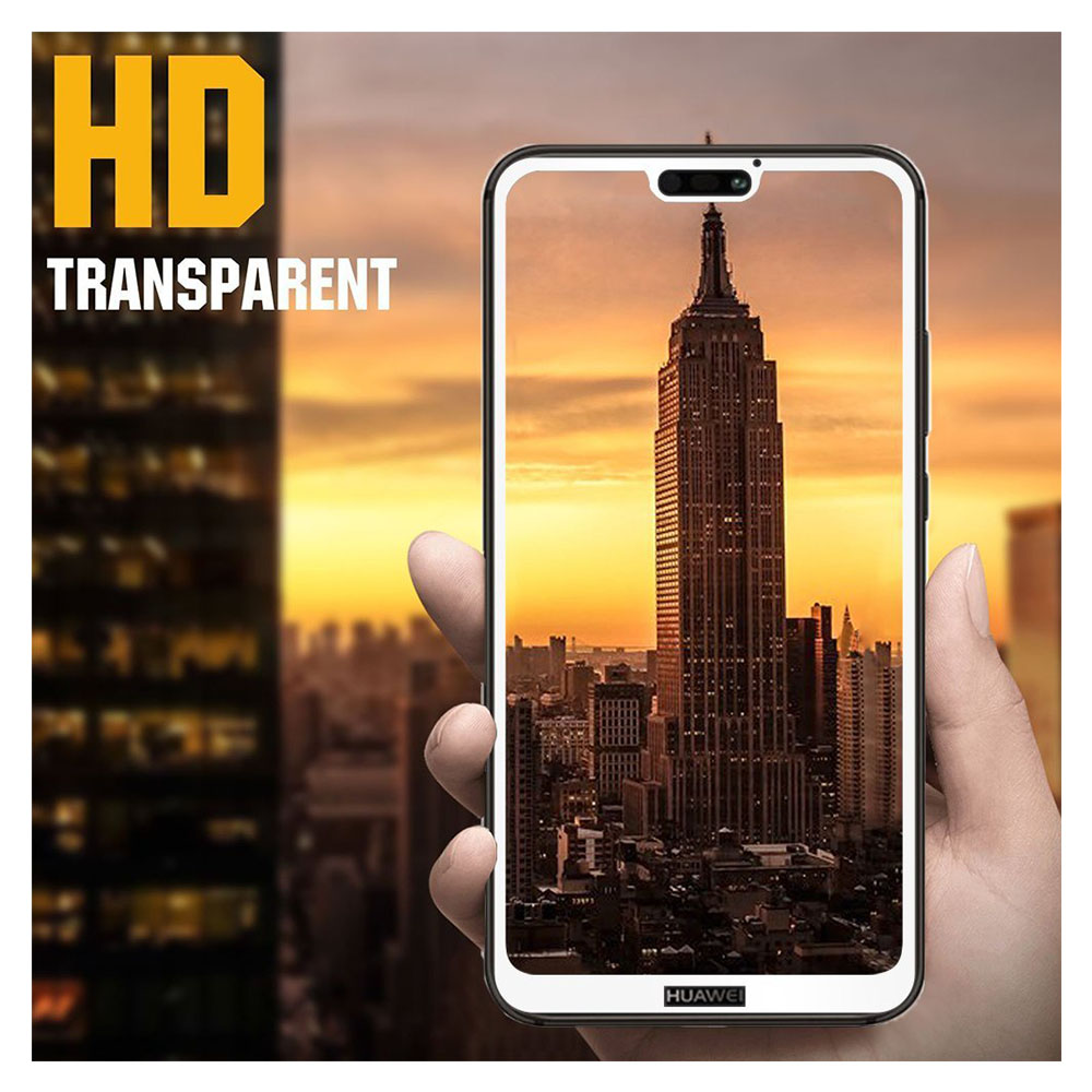9H Hardness HD Clear Tempered Glass Screen Protector for Huawei P20 Lite - White