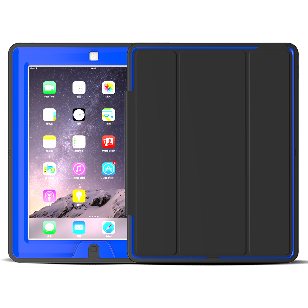 Slim Magnetic Smart Fold Flip Stand Case Cover Protector for Apple iPad 2/3/4 - Blue