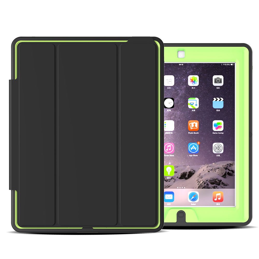 Slim Magnetic Smart Fold Flip Stand Case Cover Protector for Apple iPad 2/3/4 - Green