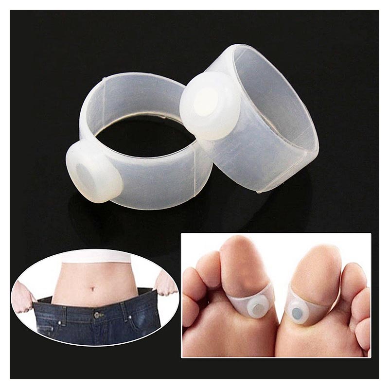1 Pair Silicone Magnetic Foot Massage Toe Rings Slimming Fitting Tool Health Care