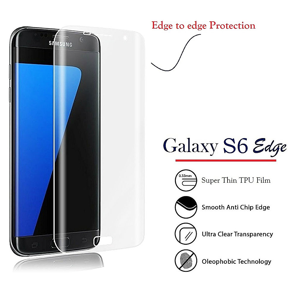 Ultra Thin Soft TPU Screen Protector Anti-Scratch Protective Film for Samsung S6 Edge