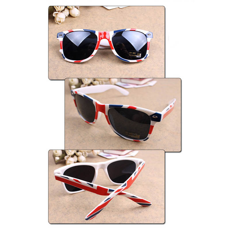 Vintage UK British Flag Sunglasses Unisex Square Clearance Eyewear Glasses