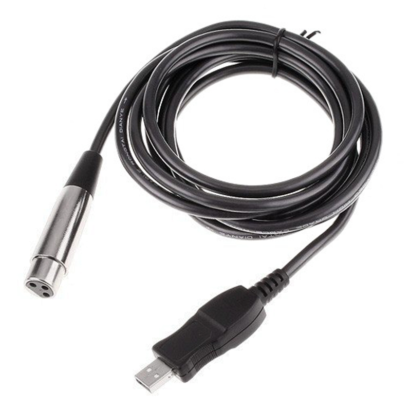 3M USB Male To XLR Female Microphone MIC Link Cable Adapter Connector