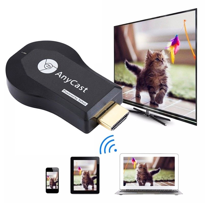 AnyCast M9 Plus Wireless WiFi Display Dongle Receiver Airplay Miracast for Smartphones Tablets PC