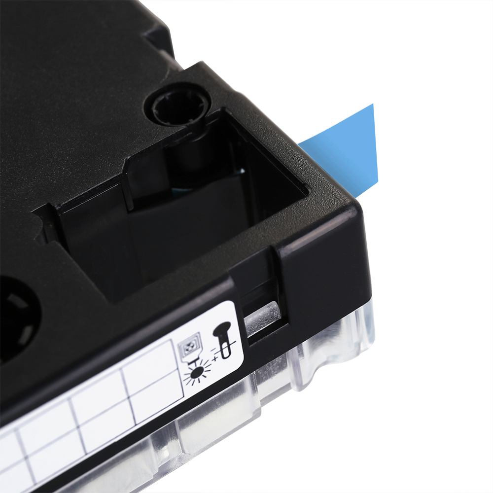 Label Tapes Compatible for Kingjim Epson Printer 9MM - Black on Blue