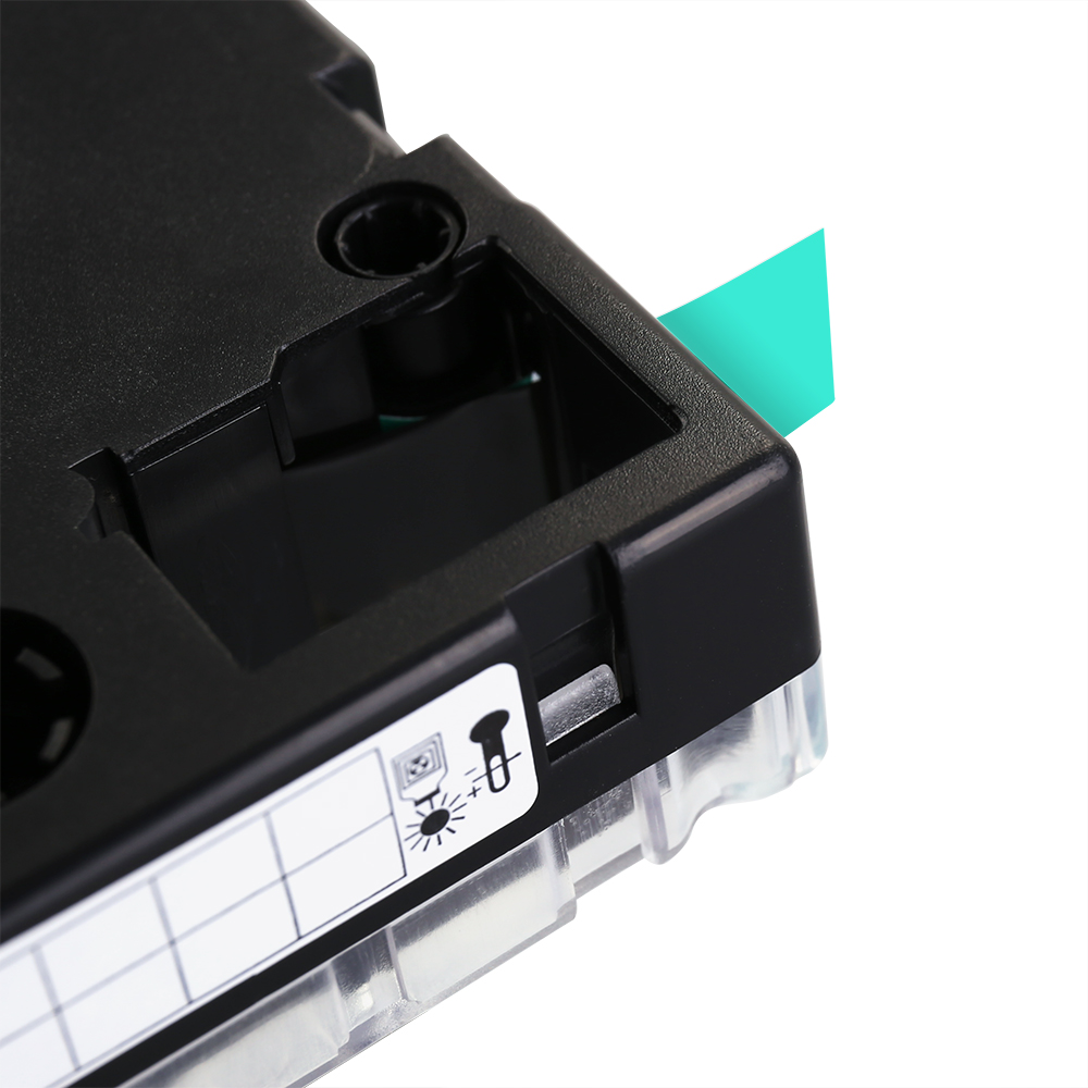 Label Tapes Compatible for Kingjim Epson Printer 9MM - Black on Green