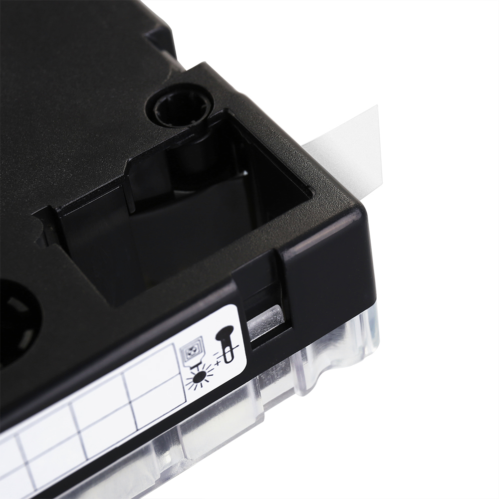 Label Tapes Compatible for Kingjim Epson Printer 9MM - Black on Clear