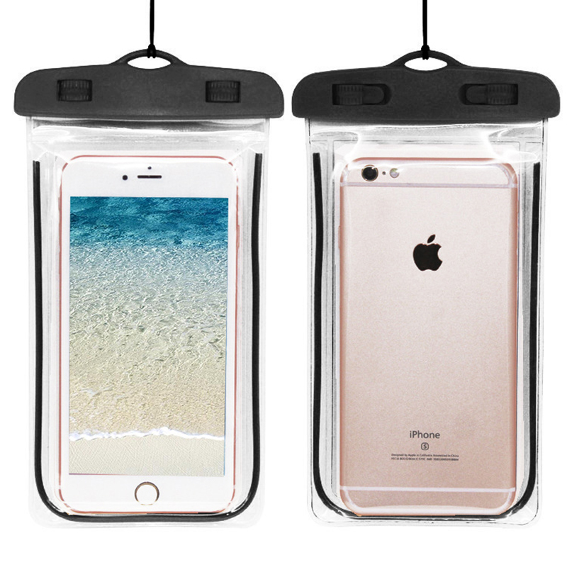 Waterproof Phone Case Dry Bag Glowing Underwater Phone Pouch for Smartphones
