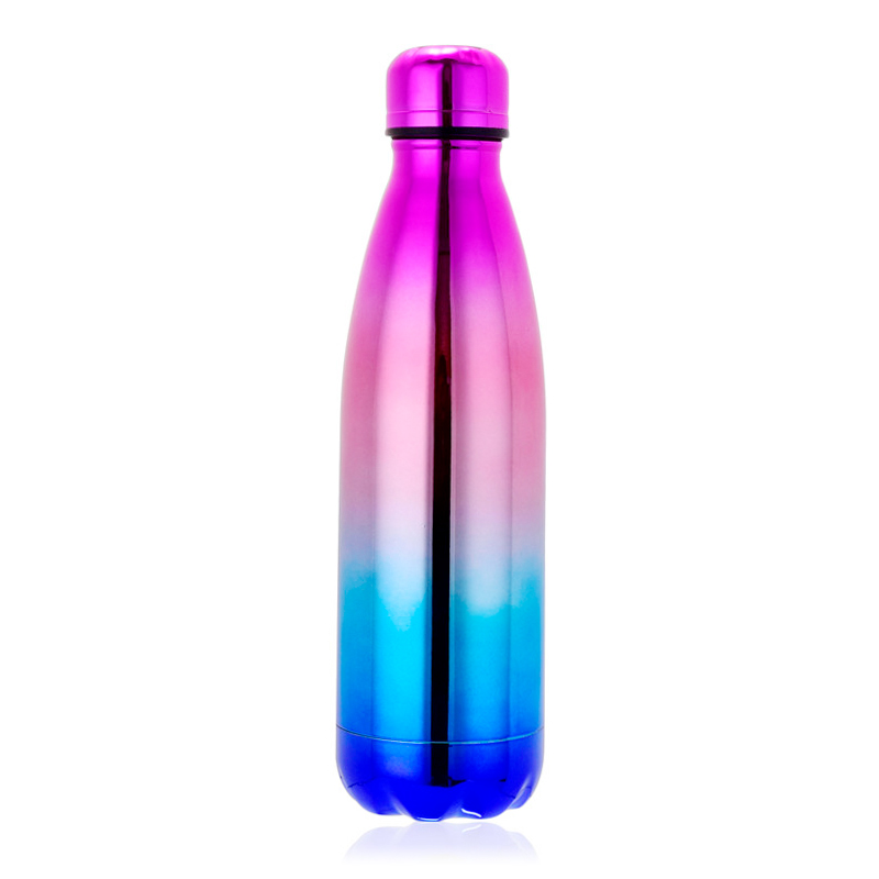 500ML Plating Gradient Water Flask Stainless Steel Double Wall Vacuum Insulated Bottle - Plating Blue