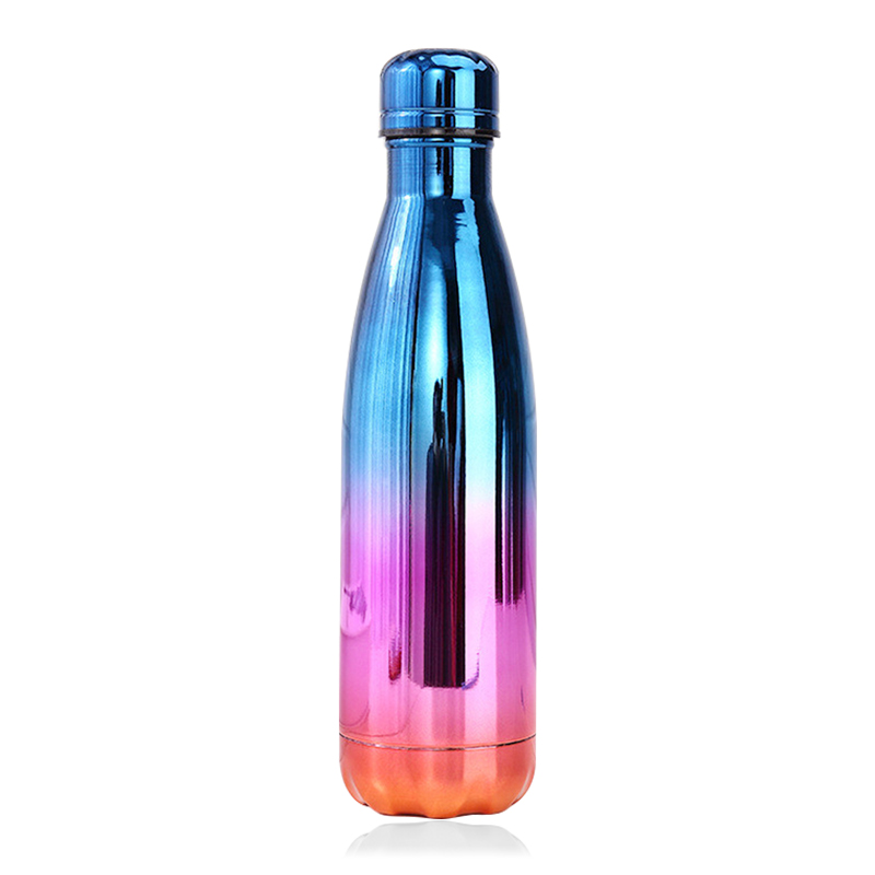 500ML Plating Gradient Water Flask Stainless Steel Double Wall Vacuum Insulated Bottle - Plating Red