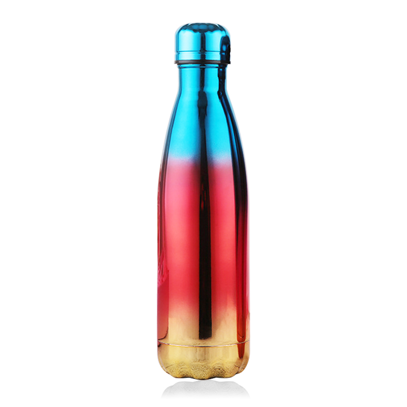 500ML Plating Gradient Water Flask Stainless Steel Double Wall Vacuum Insulated Bottle - Plating Golden