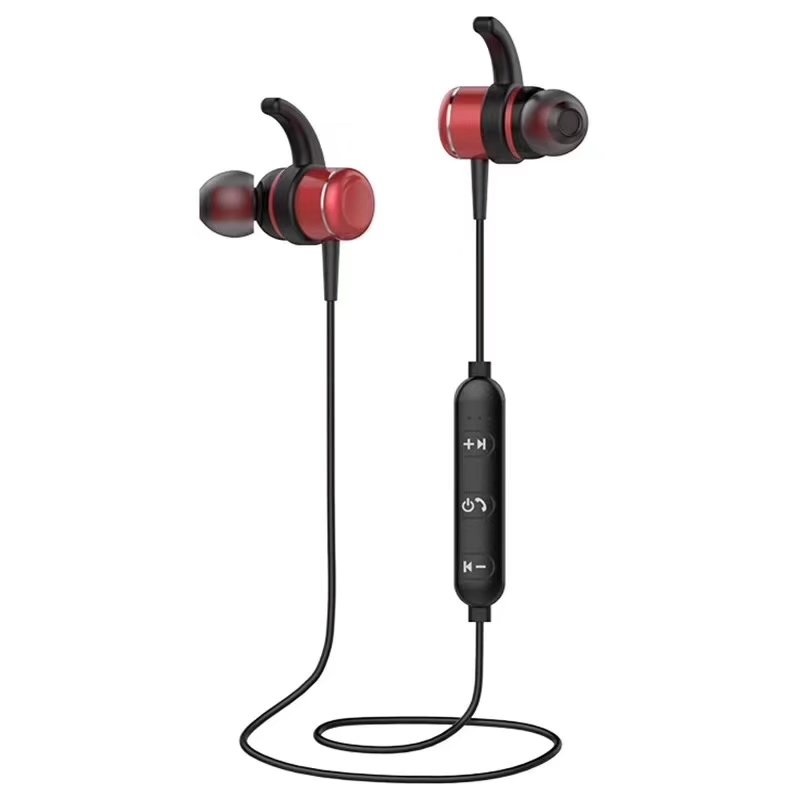 T1 Wireless Bluetooth Headset Sports Stereo In-Ear Headphone Earphone - Red