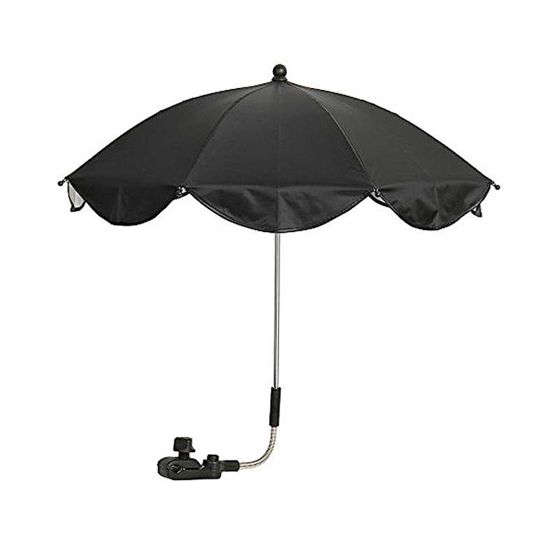 Universal Baby Stroller Parasol UV Ray Shade Sun Protection Umbrella - Black