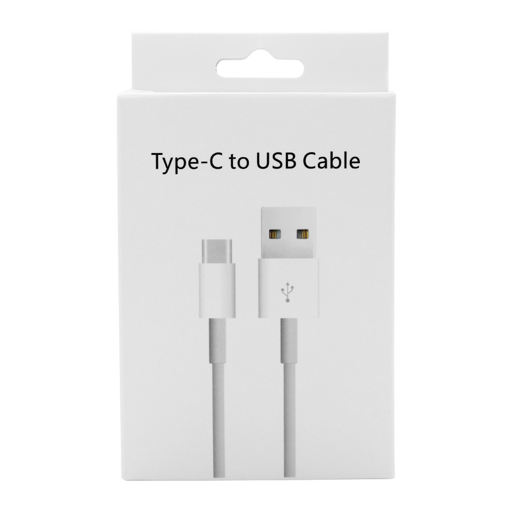 Type C to USB Charging Data Cable White Package Box