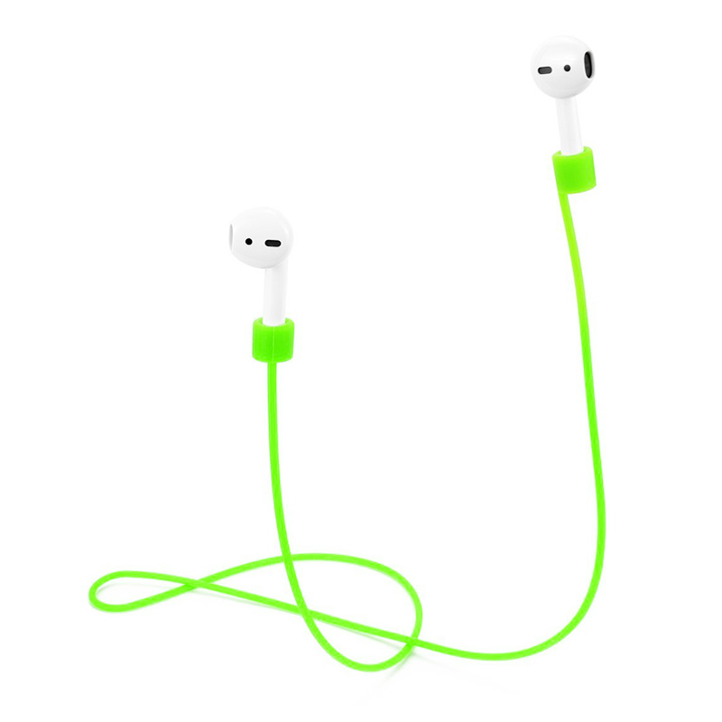 70CM AirPods Silicone Strap Bluetooth Earphone Anti-lost Loop String Rope Connector - Green