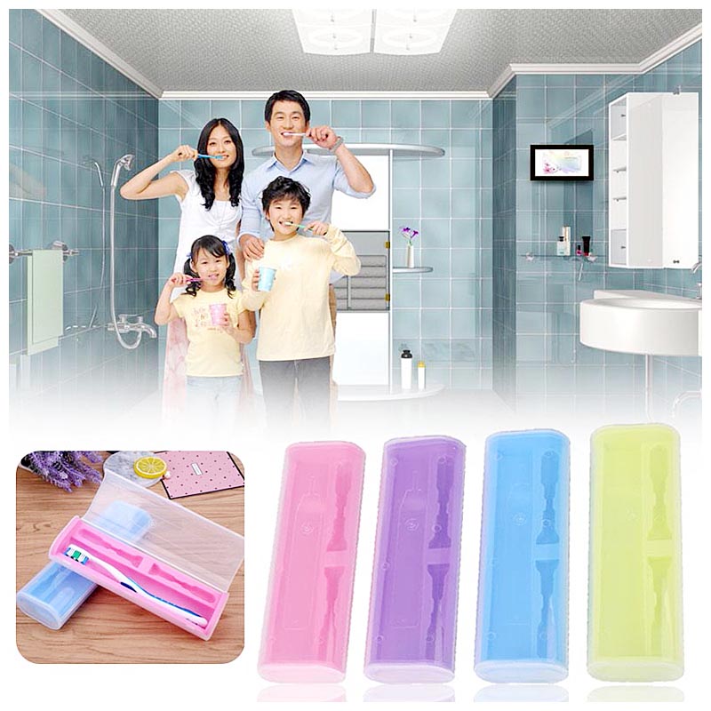 Portable Electric Toothbrush Travel Holder Safe Storage Case Box - Blue