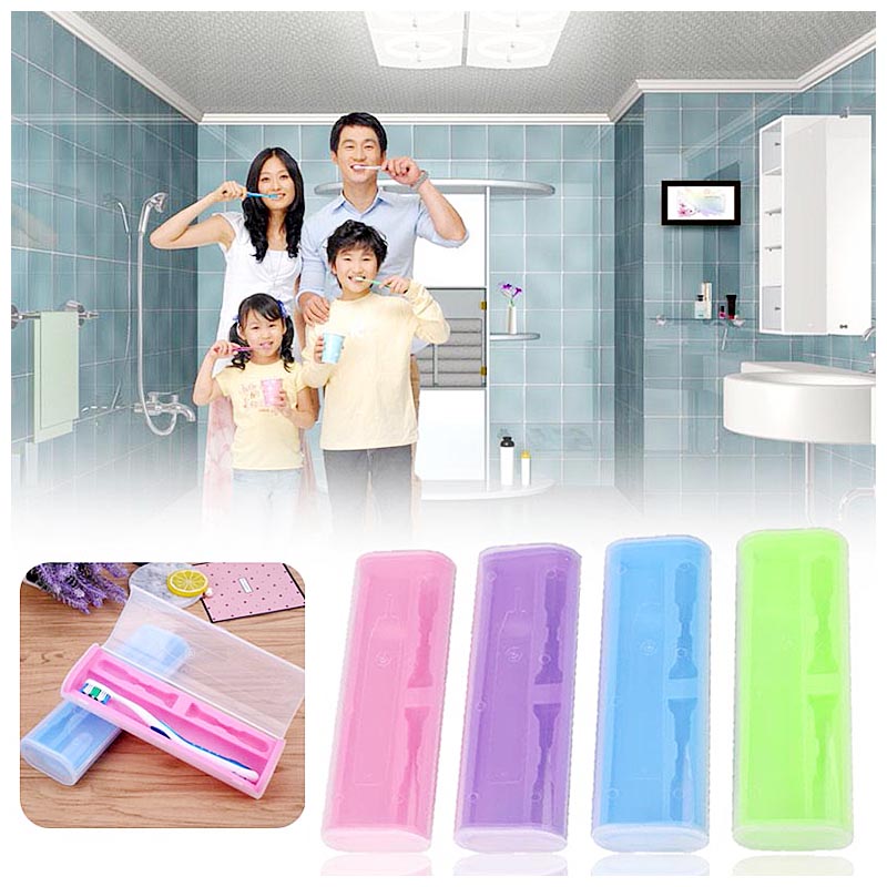 Portable Electric Toothbrush Travel Holder Safe Storage Case Box - Green