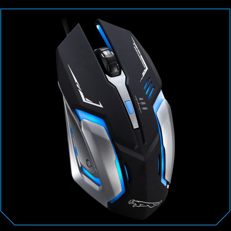 1600 DPI Mute Gaming Mouse USB Wired Mouse with 7 Auto Changing Color