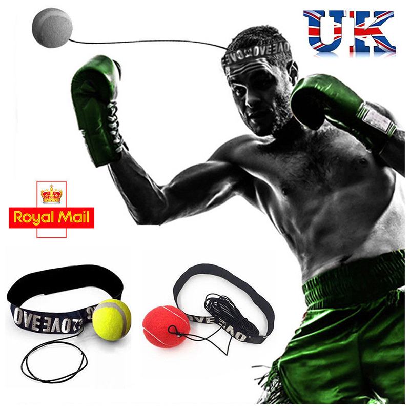 Fight Boxing Ball Equipment with Headband for Reflex Speed Training - Yellow