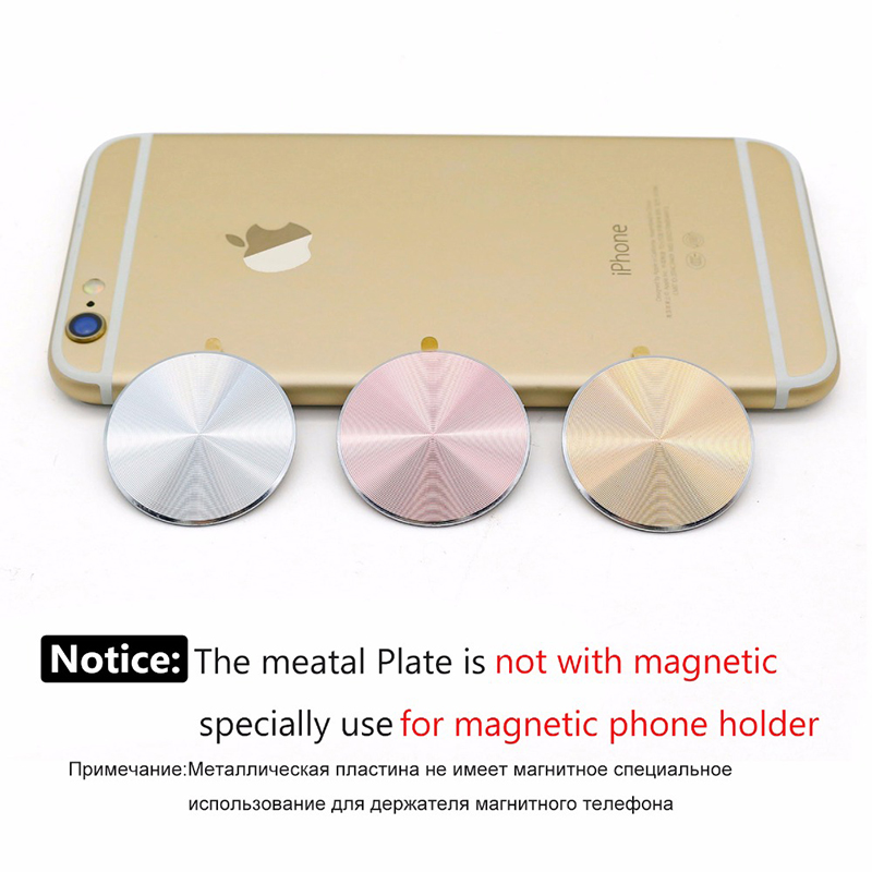 Magnetic Metal Plate Disc with Strong Adhesive for Magnet Car Mounts - Rose Golden