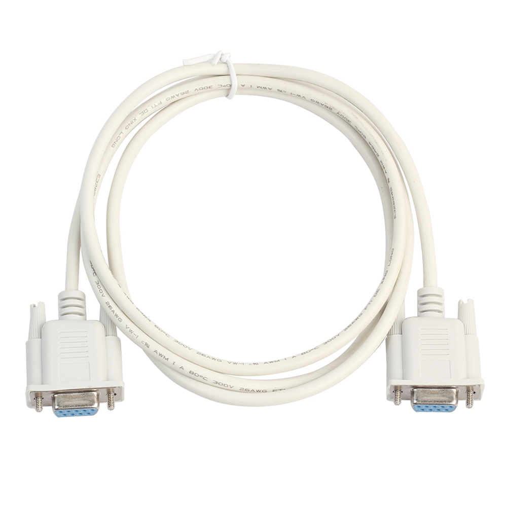RS232 Null Modem Cable Female to Female DB9 FTA Cross Connector Converter 9 Pin COM Data Line - 3M