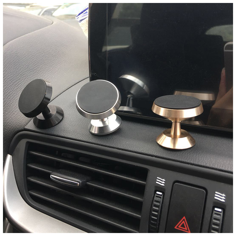 Universal 360 Degree Rotating Magnetic Dashboard Car Phone Holder Mount - Silver
