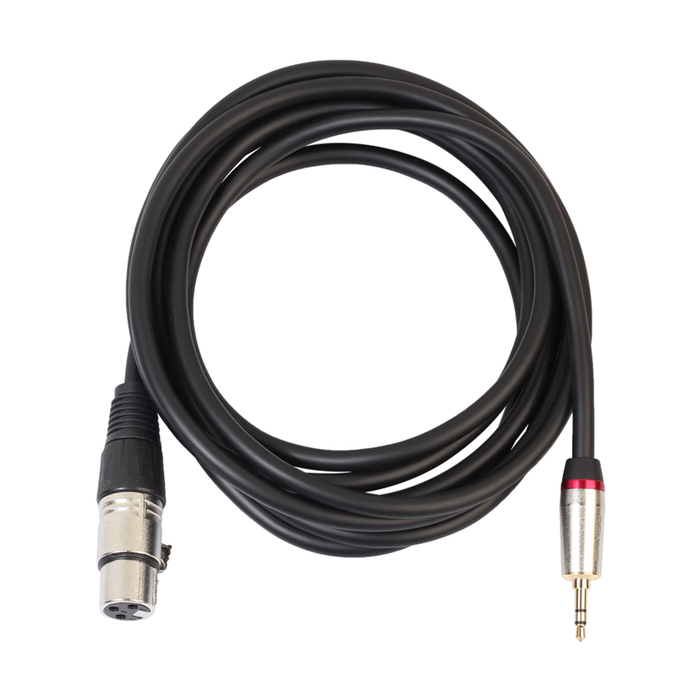 XLR 3 Pin Female to 3.5mm TRS Male Cable Adapter Connector for DV Camera Microphone Mic - 3M