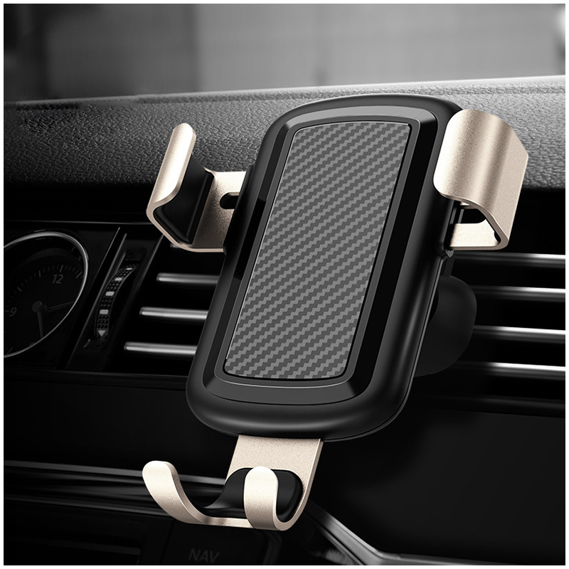Qi Wireless Car Charger Mount Air Vent Fast Charge Charging Gravity Phone Holder Stand - Golden