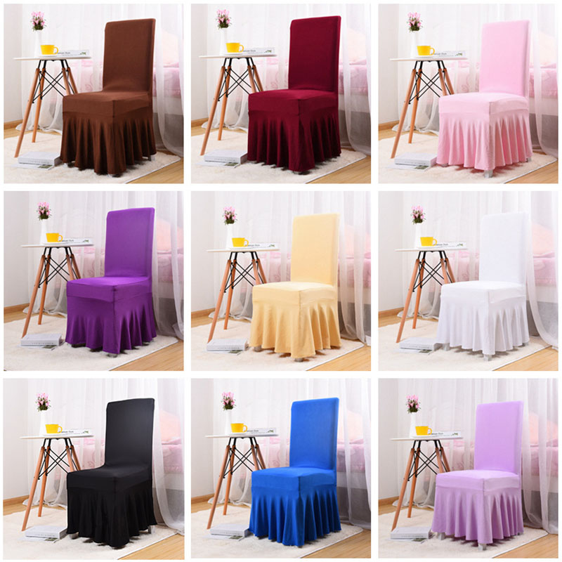 Universal Polyester Spandex Soft Stretch Chair Cover for Weddings Decoration Party - Brown