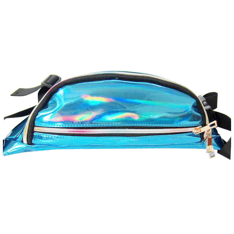 Triangle Bum Bag Fanny Pack Pouch Travel Festival Waist Belt Wallet - Blue