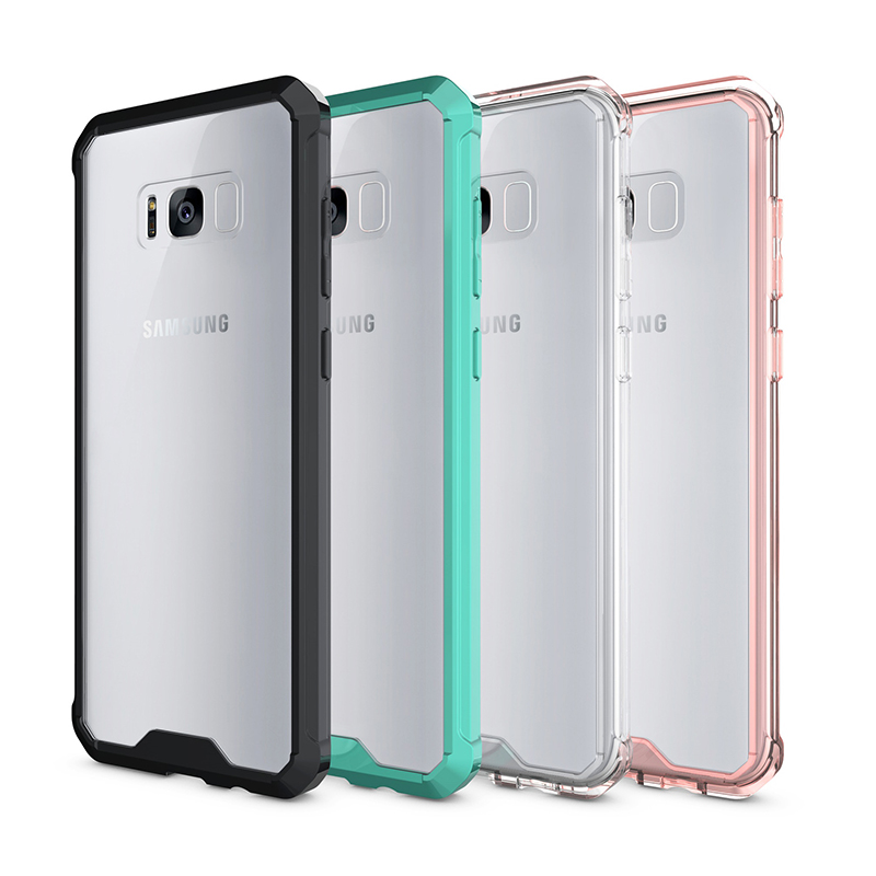 Acrylic Clear Hard Back Hybrid Bumper Cover Case for Samsung Galaxy S8 Plus