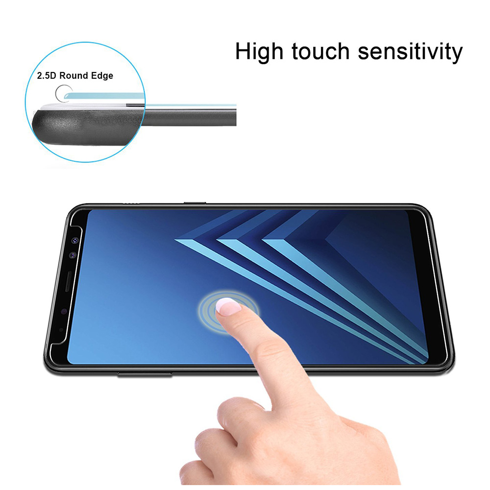 0.3mm Ultra-thin 9H Hardness HD Anti-fingerprint Tempered Glass Screen Protector for Samsung Galaxy A8 PLUS 2018